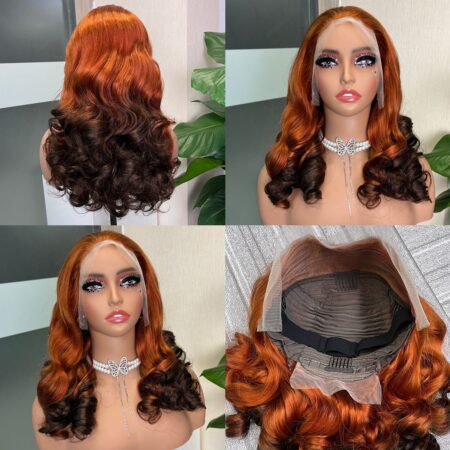 Bouncy front lace wig