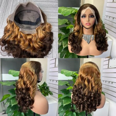 Bouncy front lace wig