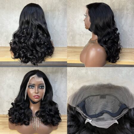 Bouncy front lace wig