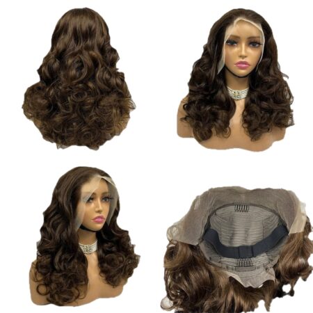 Bouncy front lace wig