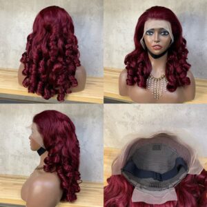 Bouncy front lace wig