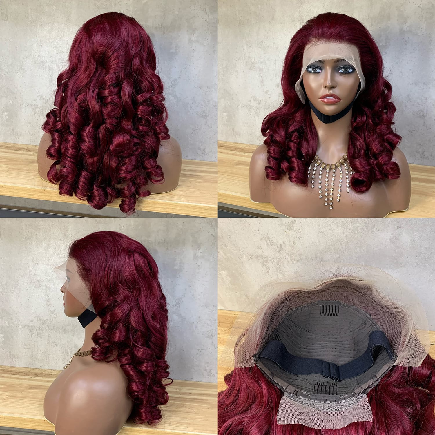 Bouncy front lace wig